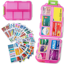 Load image into Gallery viewer, Travel Pill Organizer Box (161 Labels for Customization)