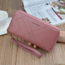 Load image into Gallery viewer, Women Double Zipper Leather Brand Retro Long Wallet