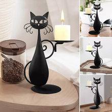 Load image into Gallery viewer, Black Cat Candle Holder