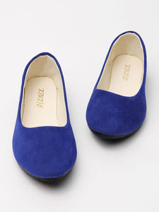 Big Size Suede Candy Color Pure Color Pointed Toe Light Slip On Flat Loafers