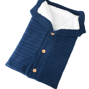 Baby knit button sleeping bag