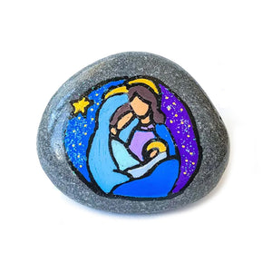 Nativity Scene Painted Rock