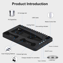 Load image into Gallery viewer, Charging Base Cooling Bracket for Dual PS5 Controller