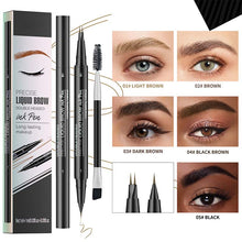 Load image into Gallery viewer, 2-in-1 Dual-Ended Eyebrow Pen with Micro-Fork-Tip Applicator and Precise Brush-Tip