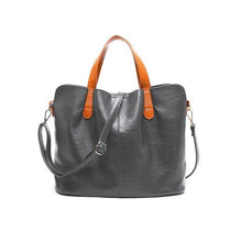 Load image into Gallery viewer, 2 In 1 Leather Shopper Tote Bag