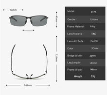 Load image into Gallery viewer, PHOTOCHROMIC SUNGLASSES WITH POLARIZED LENS