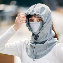 Load image into Gallery viewer, Hooded Face Mask with Neck Warmer for Cycling